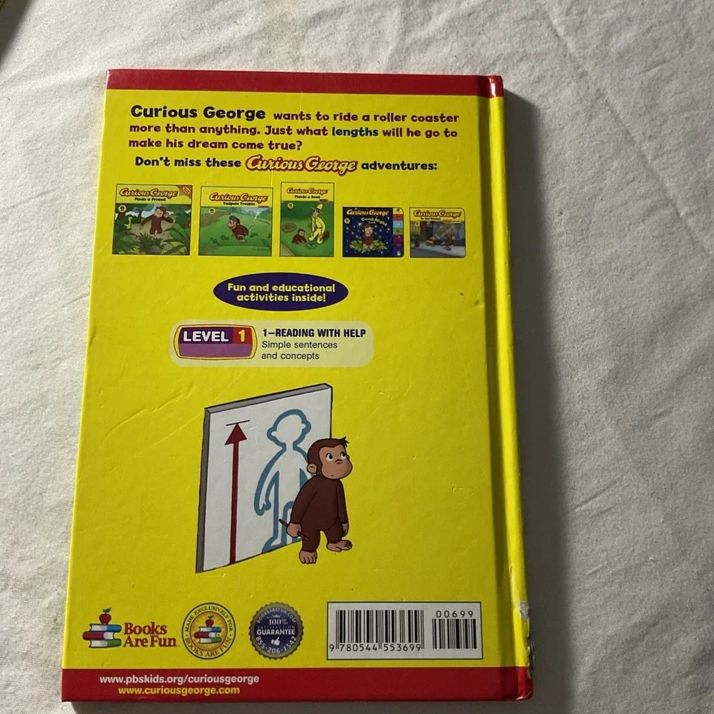 Curious George 5 Reader Book Lot Children's Level 1 Hardcover Readers